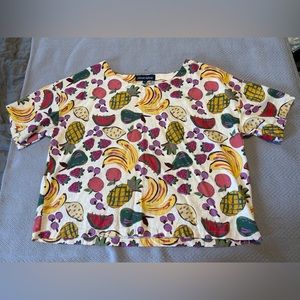 Princess Highway short sleeve boxy top fruit pattern size 16(AU)